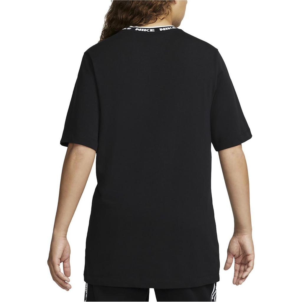 Nike Клубный логотип с принтом, винтажная спортивная повседневная дышащая футболка с круглым вырезом и коротким рукавом, мужские топы, черные FB7310-010