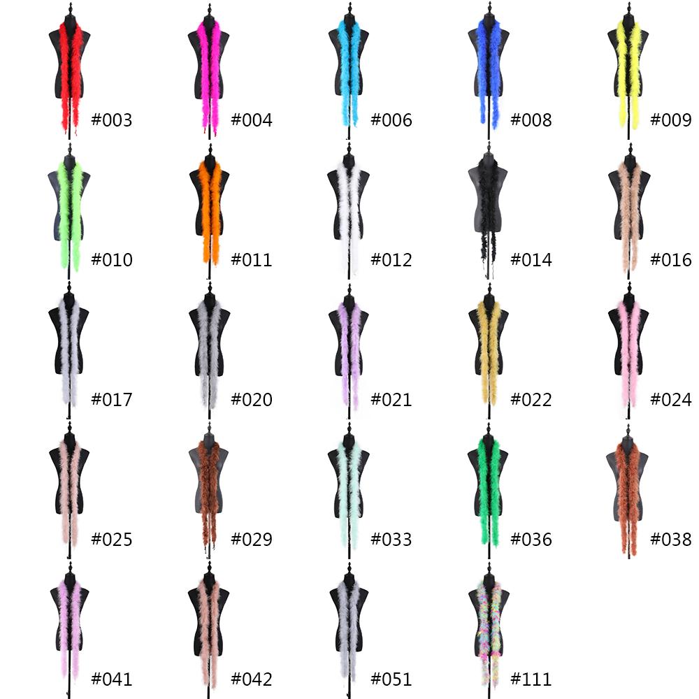 2Meters Colorful Marabou Turkey Feathers Boa 20G High Quality Plumes Shawl For Home Party Wedding Dress Decoration Feather Scarf