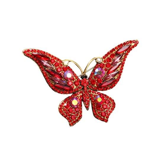 Брошь-корсет в форме бабочки, сверкающее украшение, подарок для женщин, девушек, модный аксессуар со стразами для Рождества CLE