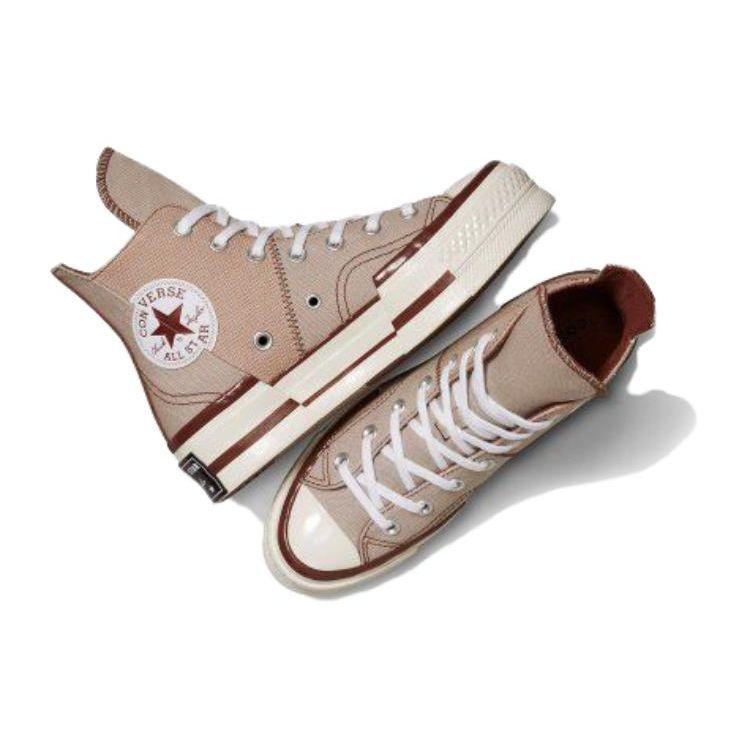Converse Chuck 70 Plus Удобные Трендовые Высокие Кеды из Канваса Унисекс Кроссовки Хаки A07082C