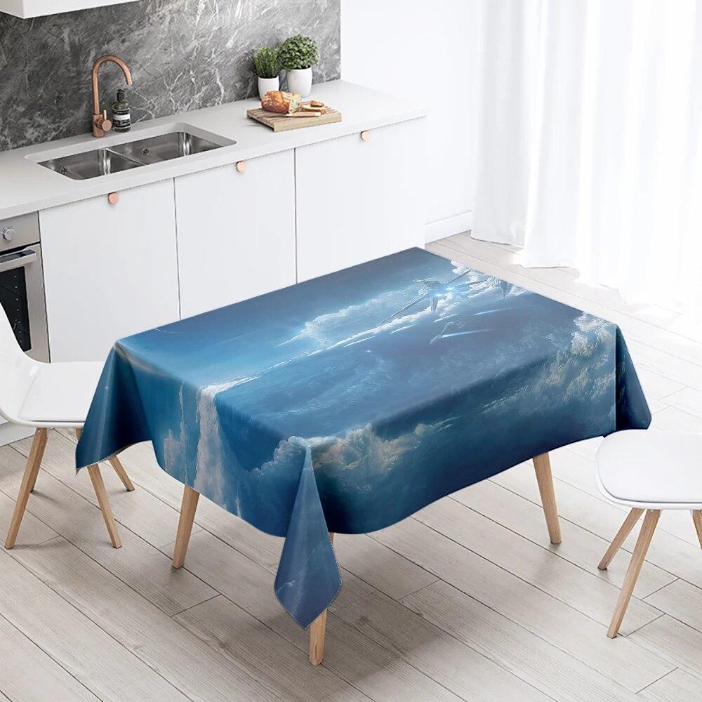 Скатерть «Звездная Вселенная» для кемпинга, вечеринки, против пятен, водонепроницаемая, прямоугольная, кухонный, обеденный стол, домашний декор