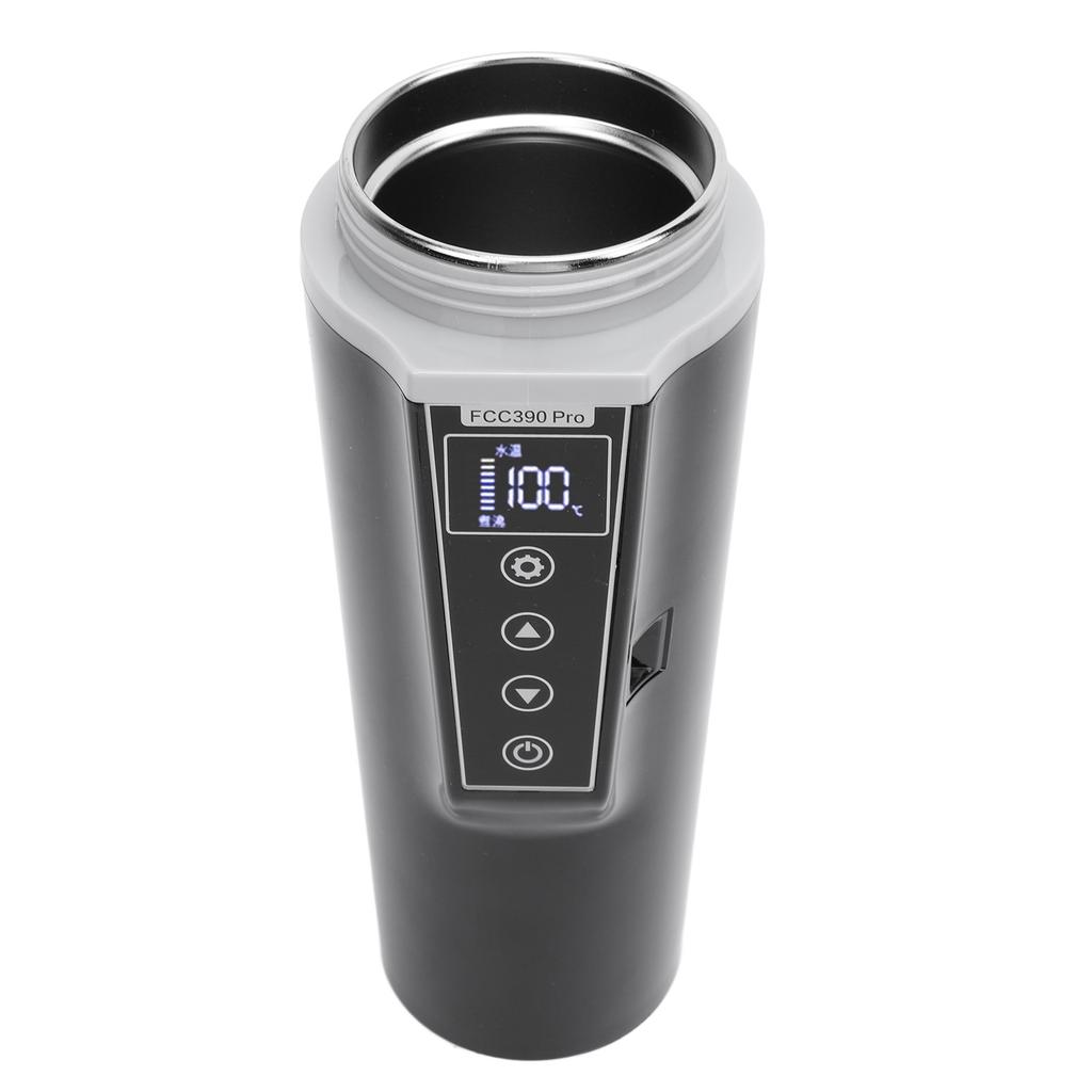 Electric Car Kettle 12V Portable Water Boiler Heated Travel Mug Multiple Temperature Adjustable Coff