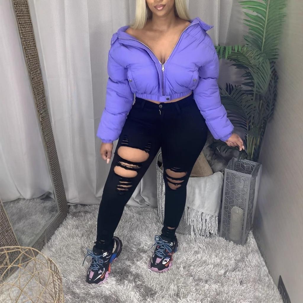 Европейская и американская женская одежда, модные осенне-зимние новые куртки с хлопковой подкладкой, одежда с капюшоном