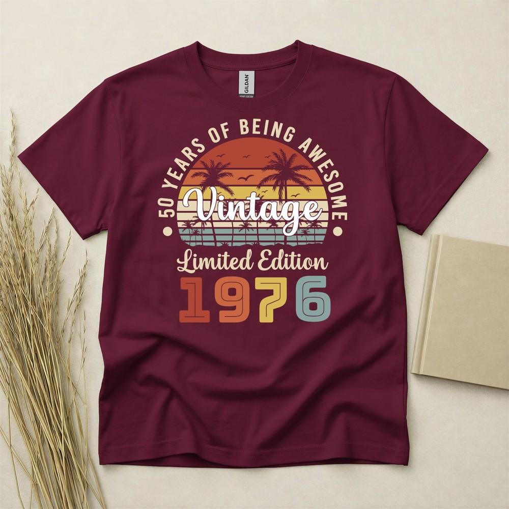 50th Birthday Shirt Born In 1976 50 Years Old Gifts Vintage Tshirt 1976 Fifty