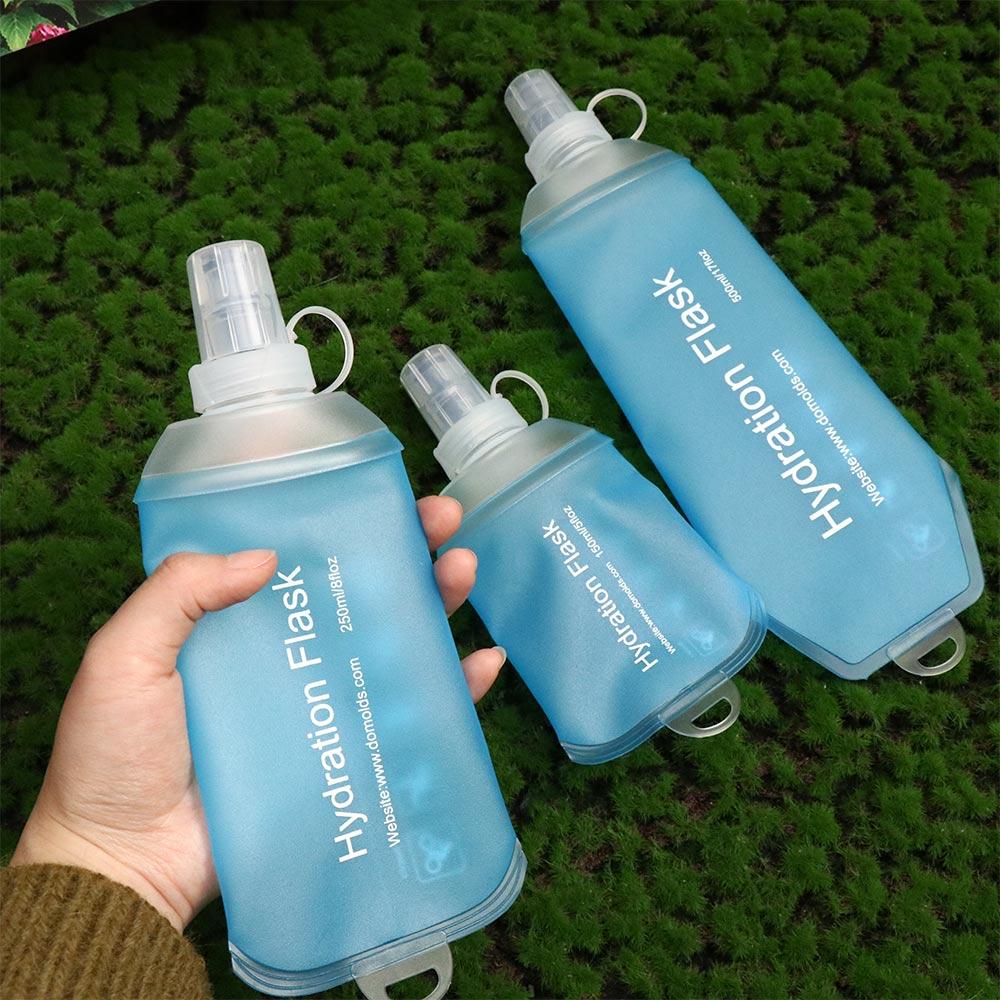 Soft Flask Folding Water Bottle TPU Sport Water Bottle Portable Collapsible Water Bottle Running