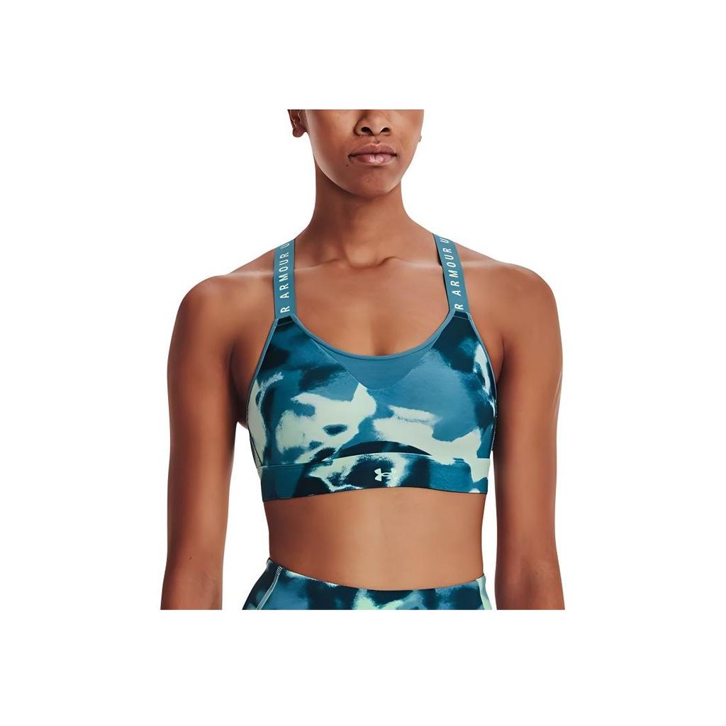 Under Armour Infinity High-Intensity Athletic Running Printed Sports Bra Женское нижнее белье Синий 1369026-335