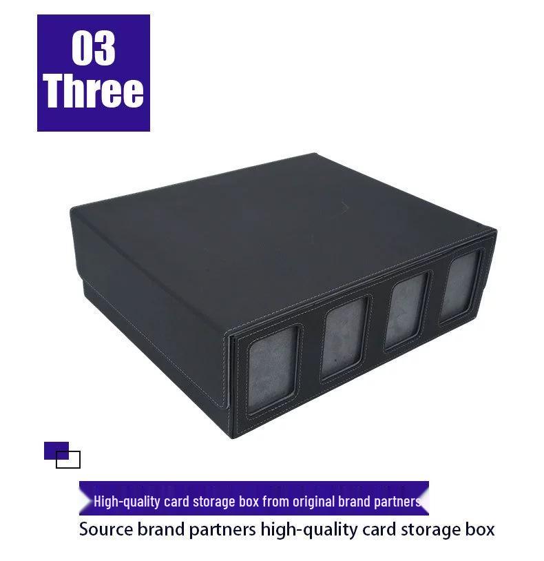 Четырехрядная коробка для хранения карт из ПУ кожи: Большая вместимость для 3000+ карт Yu-Gi-Oh