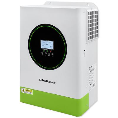 Qoltec Гибридный солнечный инвертор Off-Grid 6200 Вт | 120 А | 48 В | MPPT | BMS | AGM GEL LiFePO4 | Синусоидальный | опция Wi-Fi | Коэффициент мощности 1.0