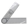 Angle Ruler 360 Degrees Rotatable Flexible Frosted PVC Semi Transparent Clear Angle Finder for Stude