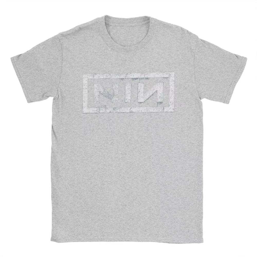NIN Retro Logo Nine Inch Nails T-Shirt Men's Women Fashion Cotton Tee Shirt Round Neck Short Sleeve T Shirts Gift Idea Clothes