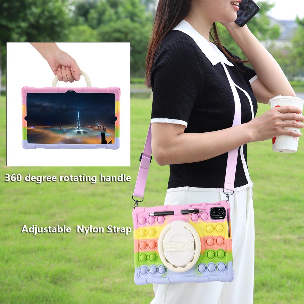 Противоударный чехол для планшета iPad Pro 11 12,9 M2 M1 360, вращающаяся подставка с ремешком на руку, чехол для iPad Air 5 10,9 2022 10th Air 4 2020 Funda