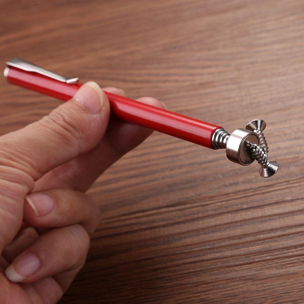 Long Reach Pen Magnet Stick Gadget Pickup Rod Stick Magnetic Pick-Up Tools Telescopic Magnetic Pen