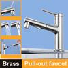 Single Hole Bathroom Basin Faucet Pull-out Brass Faucet Hot and Cold Water Mixer Water Tap Single Hole For Bathroom Sinks Taps