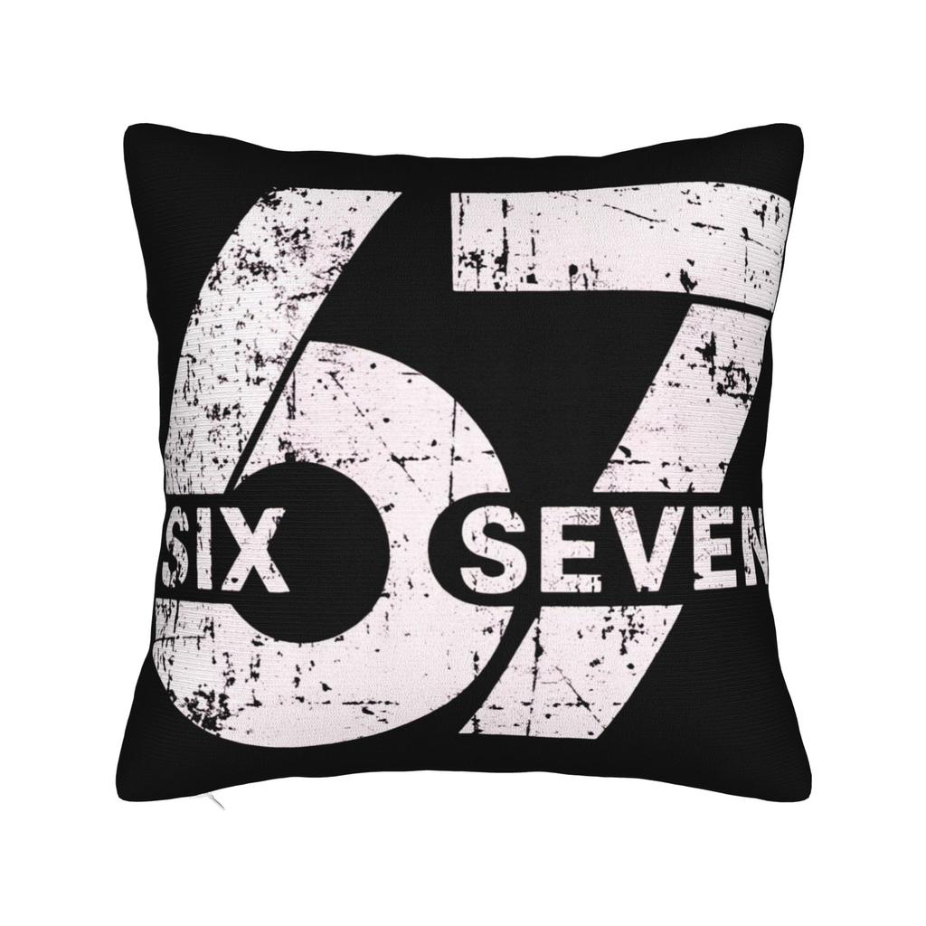 Trendy Home 67 Six Seven 6-7 Funny Meme Italian Brainrot Decoration Pillowcase Accessories Pillow Covers Zipper Multi Size