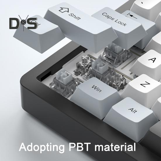 Механическая клавиатура Совместимость с Bluetooth/2.4G/Type-C Проводное подключение Трехрежимное подключение Полноразмерная клавиатура с возможностью горячей замены 81 клавиша