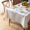 Хлопковые и льняные скатерти с вышивкой, прямоугольные пыленепроницаемые скатерти, скатерти с вышивкой и цветочным узором, праздничный декор