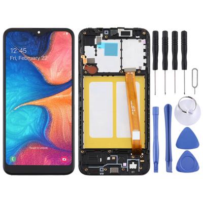 TFT LCD экран для Samsung Galaxy A20e дигитайзер полная сборка с рамкой (черный)