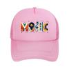 Retro Music Letterform Melody Graphi Mesh Baseball Cap Polyester Forward Observations Hat Adjustable Golf Hat Summer