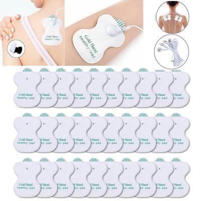 4/10/20 шт. сменные электродные подушечки Tens для импульсного массажного аппарата EMS, массажер для похудения, самоклеящиеся защелкивающиеся