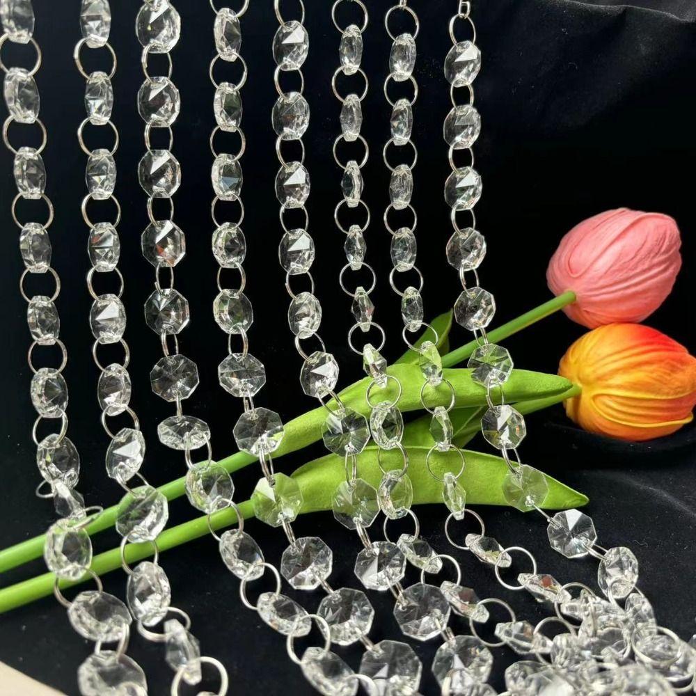 10PCS Shinning Acrylic Hanging Strand Transparent Party Wedding DIY Hanging Christmas Decor