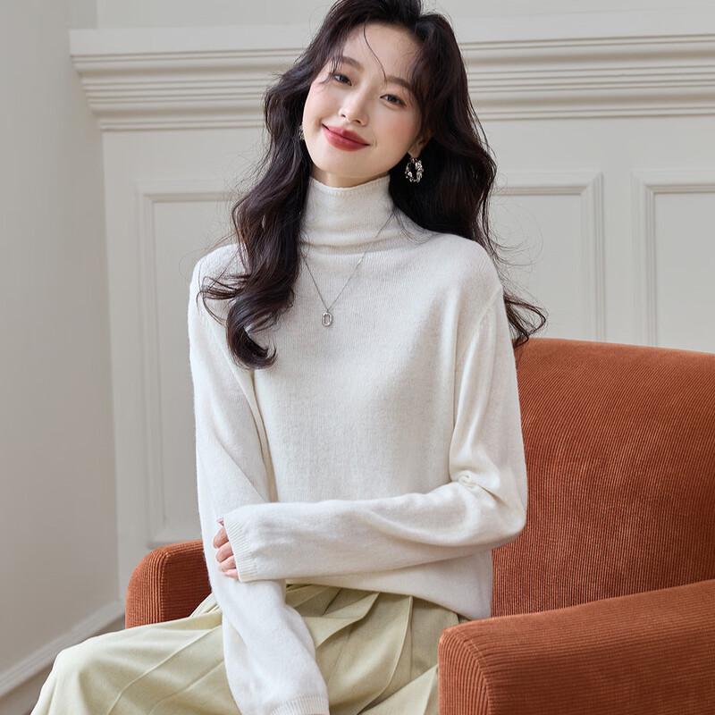 Srcr Women's 100% Wool High-Neck Base Layer Sweater