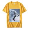 Fun and Angry Lion Emoji Pattern Tshirt Comfortable and Casual Summer ShortSleeve TShirt Women Clothing Fashion Personality