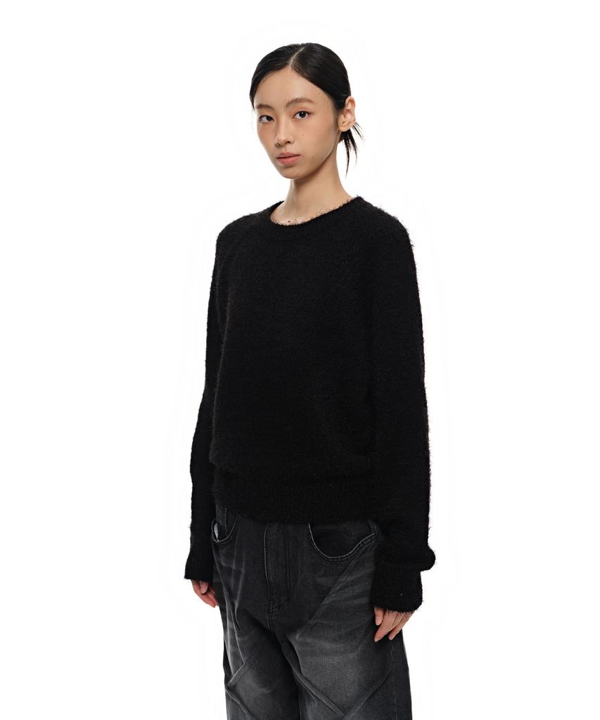 AEGO FREEDOM LAB Canvas Tag Round Knit_Black
