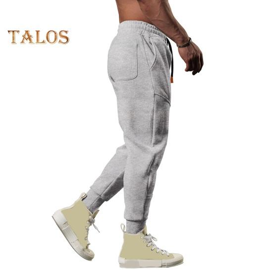 Весна Осень Мужские Брюки Свободные Эластичные Затягивающиеся Шнурок Карманы С Лентой На Щиколотке Однотонные Лоскутные Спортивные Брюки Повседневная Одежда Шаровары