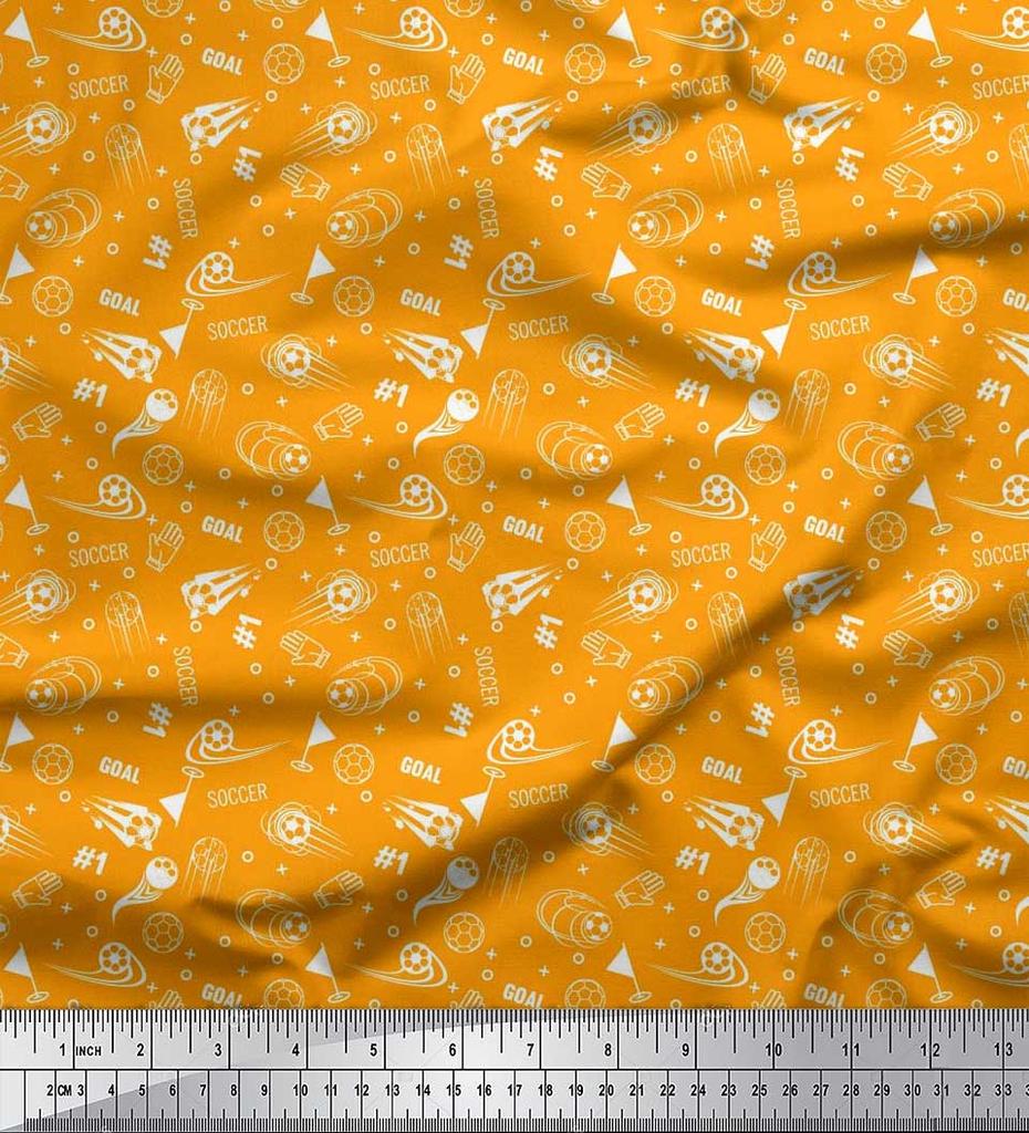 Soimoi Японский креп-сатин, геометрический знак, флаг и футбольная спортивная ткань с принтом по метрам, 42 дюйма