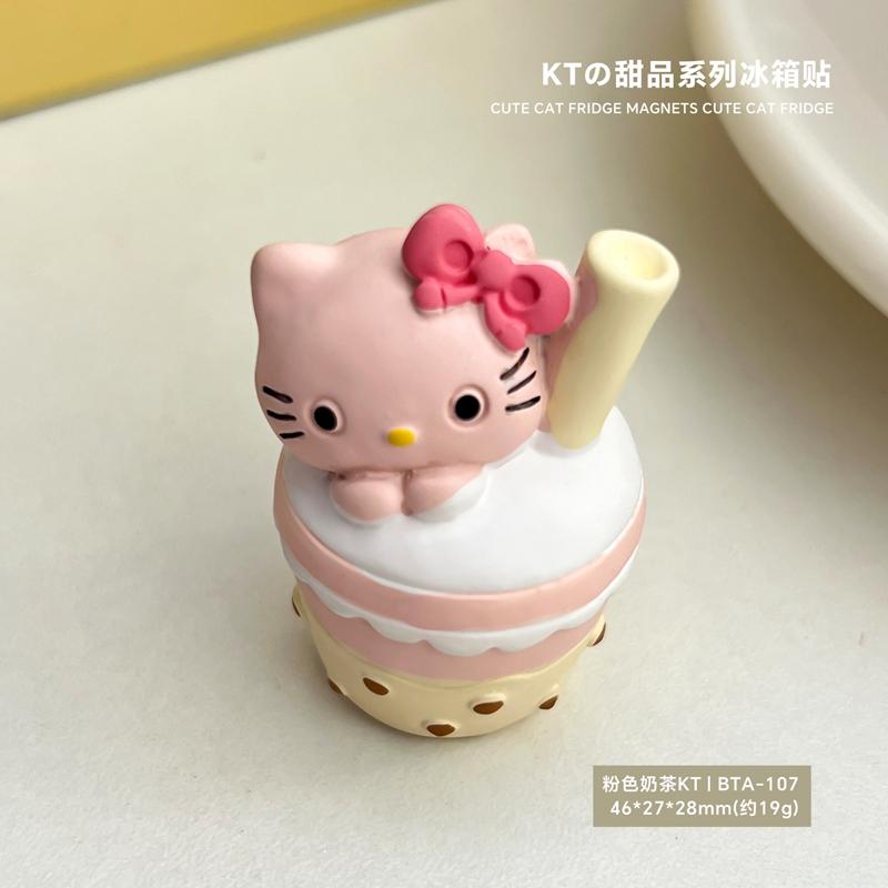 Мультяшные магниты на холодильник Hello Kitty Наклейки Декорации для кухни Милый кот KT Магниты на холодильник Декор Аниме Бытовые принадлежности