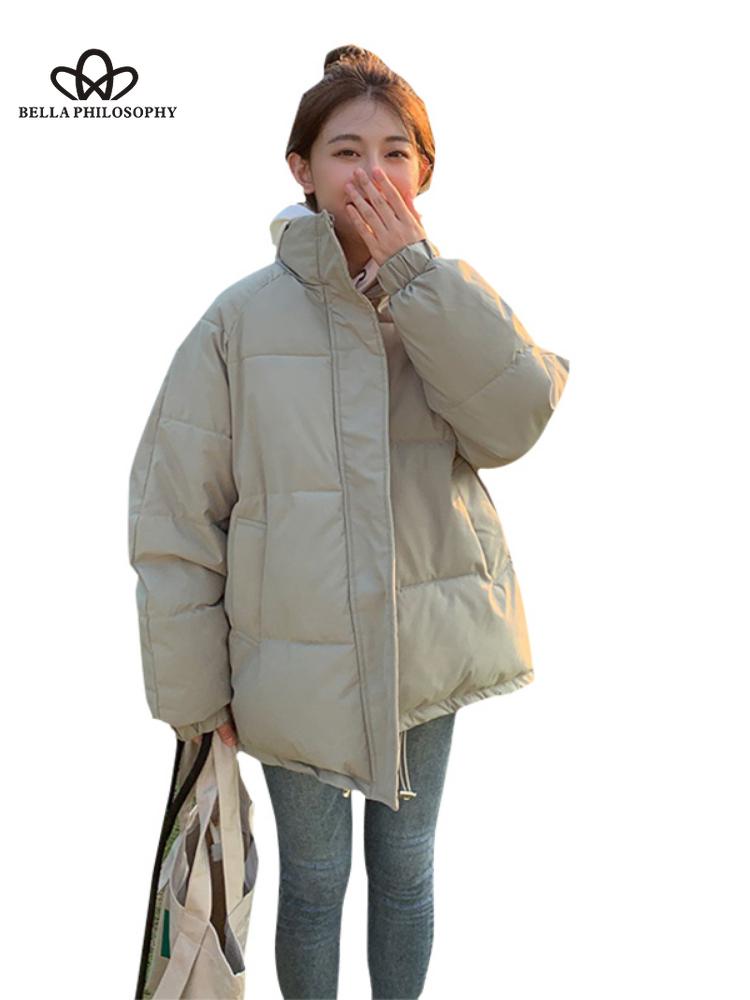 Женская мода Зимняя однотонная модная куртка с длинным рукавом Женская зимняя мода Пальто Женская одежда