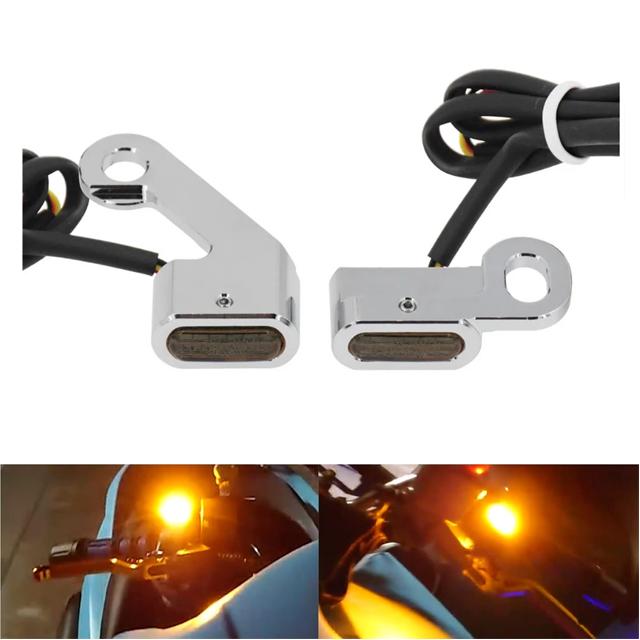 Mini LED Turn Signal Running Blinker Lights for Harley Sportster Iron 883 XL1200 48 2004-up Front Indicators Lighting System