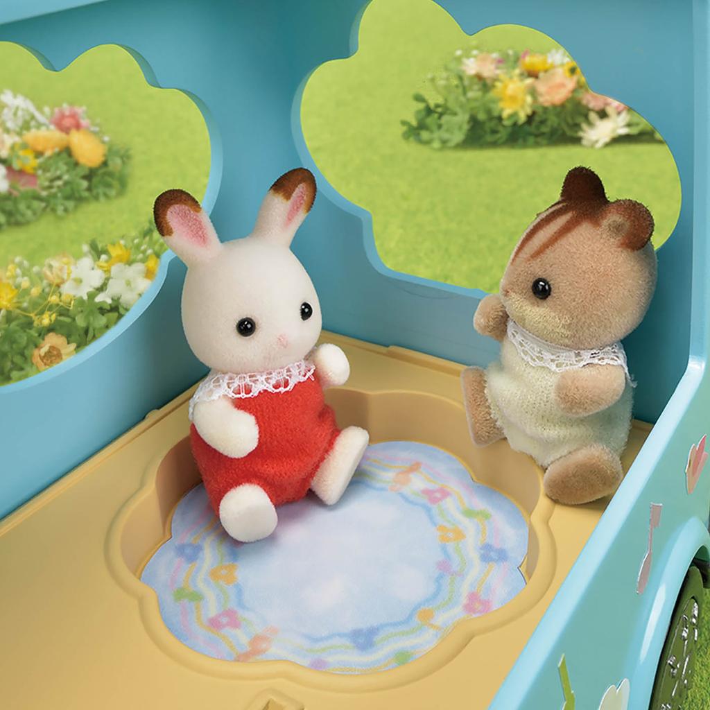 Sylvanian Families Kindergarten Vehicle Kindergarten ST Mark Certification For Ages 3 and Up Toy Dollhouse Sylvanian Families EPOCH [Rainbow Bus] S-62