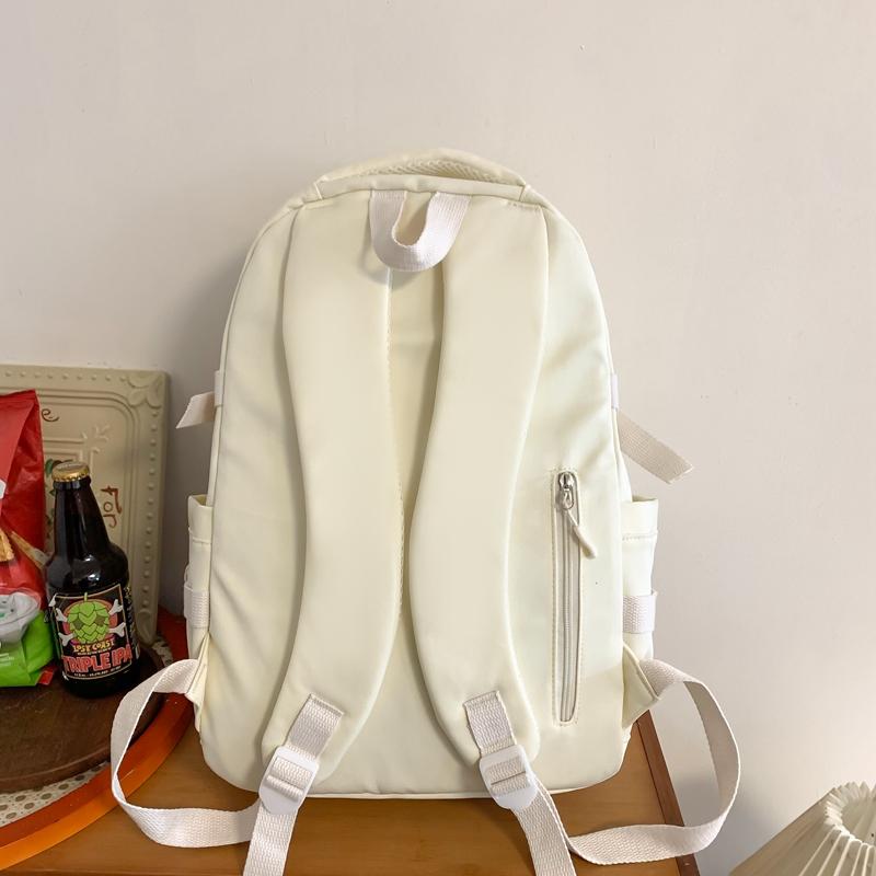Сплошной цвет школьный рюкзак для женщин младших классов средней школы рюкзак большой емкости