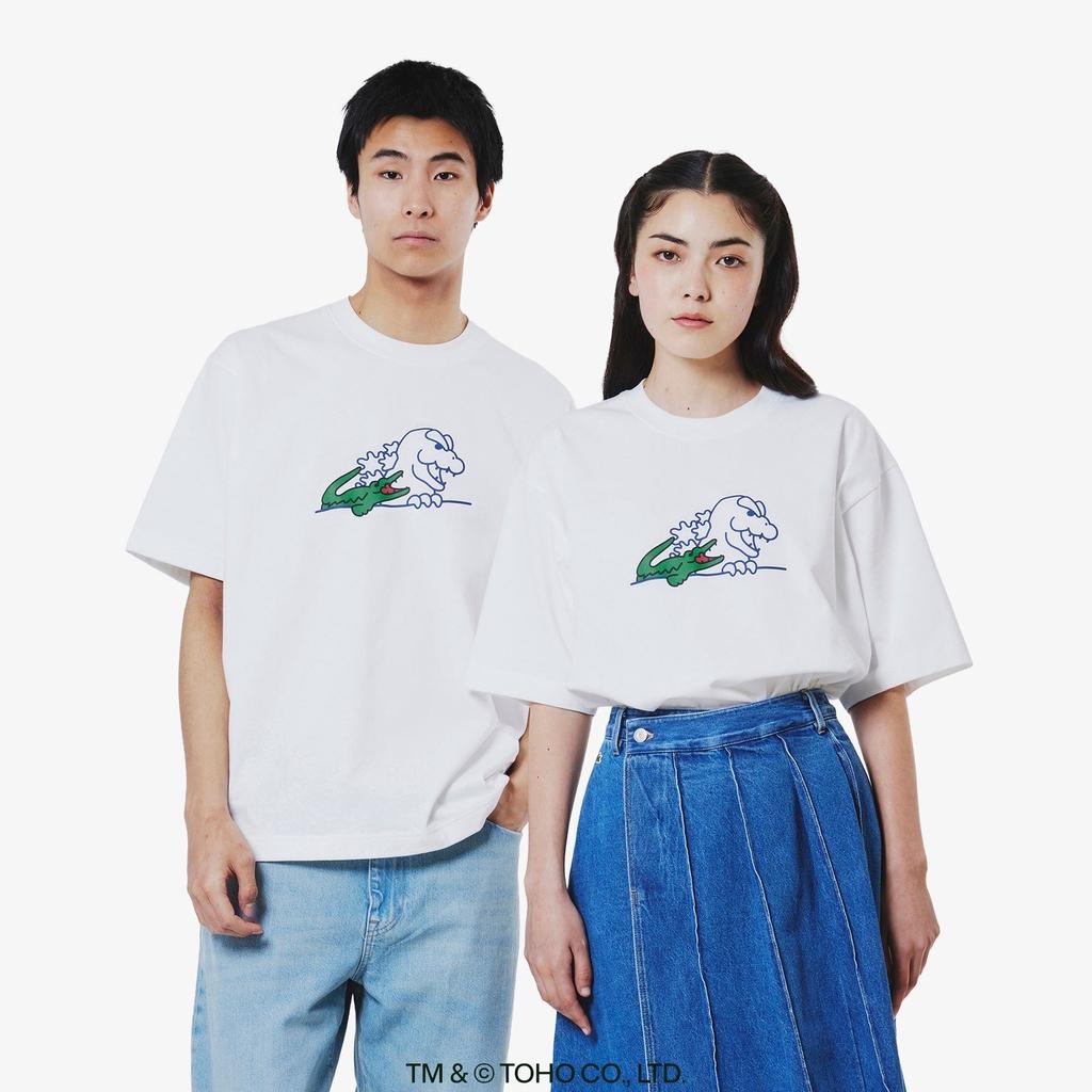 LACOSTE x GODZILLA 2.0 Футболка Размер 6 XL белый Япония Ограниченная серия Голова