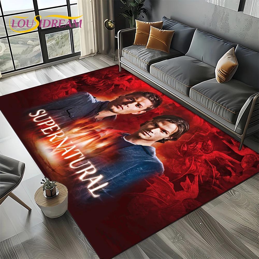3D SPN Сверхъестественное Знак Дин Сэм Ковер Коврик для Гостиной Спальни Дома Декорация Дивана, Коврик для Игровой Зоны Детей Нескользящий Напольный Коврик