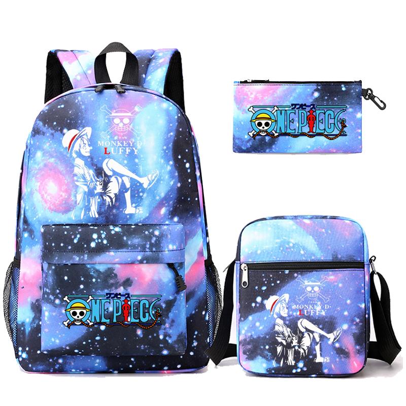 3 шт./компл. аниме цельная сумка большой емкости унисекс рюкзак с наплечной сумкой пенал для студента для девочки мальчика студенческий повседневный рюкзак для отдыха