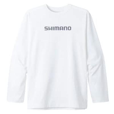 SHIMANO Хлопковый лонгслив с логотипом белый XL SH-011V