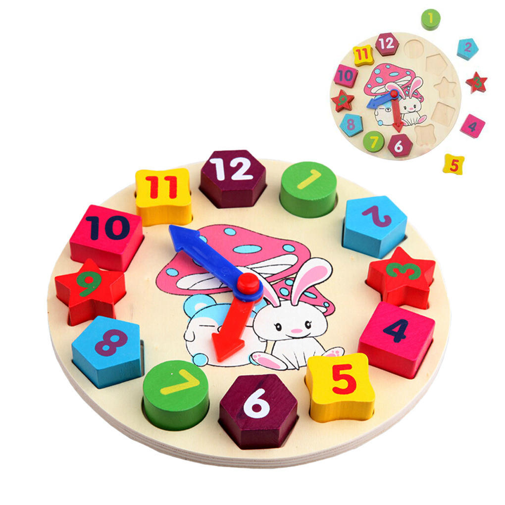 Детские деревянные цифровые 12 номеров, декор для комнаты, часы, блоки, игрушки