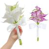 Handheld Bridal Bouquet Elegant Wedding Hold Flower Calla Flower Bouquet  Home Decor