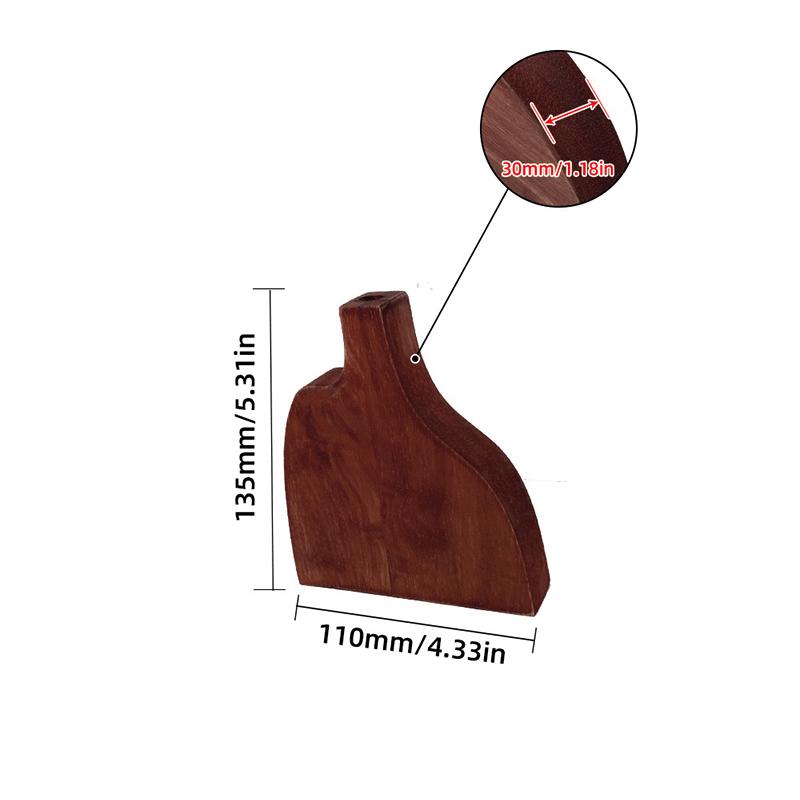 Ручная работа Флористическое искусство Настольные украшения Ваза Домашние украшения Дерево Ретро Натуральные материалы Декоративные 4 стиля