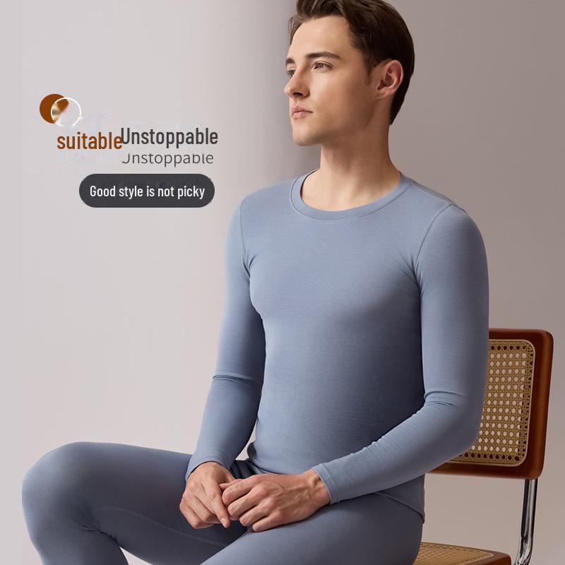 Мужской комплект термобелья из кашемира и шелка: Теплый начесанный верх и низ на осень/зиму