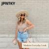 Женские модные повседневные брюки и капри JPNTKY однотонные с принтом