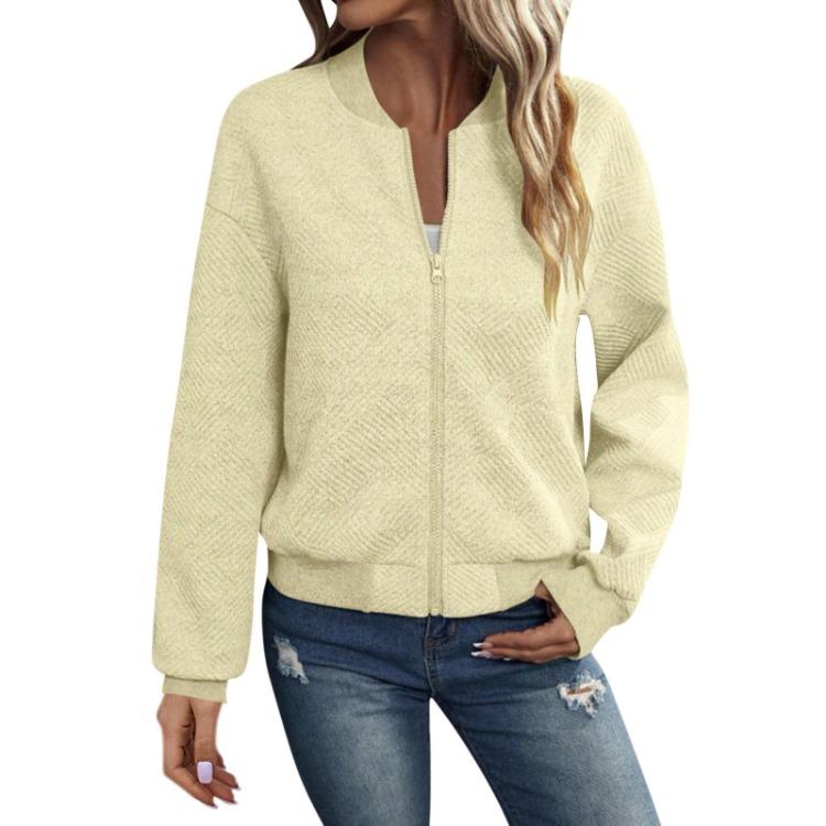 Women Loose Casual Lightweight Long Sleeve Full Zipper Sweatshirts Jackets Coat Outwear