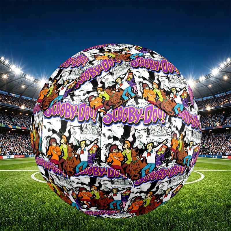 Scooby Print Size 5 Soccer Ball, PU Wear Resistant Football for Match Training and Daily Practice, Birthday Gift for Soccer Fans
