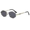 Trendy and fashionable men's polarized metal sunglasses polygonal frames personalized versatile anti-ultraviolet sunglasses European and American