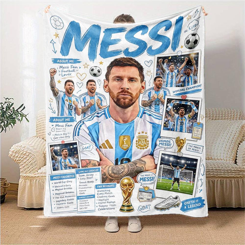 World Cup Celebration printed flannel breathable and warm blanket, a stylish home gift, suitable for home, office and bedspread use. 0713a36