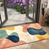 1 шт. многоцветный коврик для пола с органическим узором, полиэстеровая ткань, машинная стирка, подходит для декора спальни, гостиной