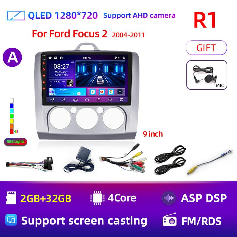 Android 12 Car Radio for Ford Focus 2 3 Mk2 Mk3 2004 2005 - 2011 Multimedia Player Navigation GPS 2Din Carplay Stereo DVD
