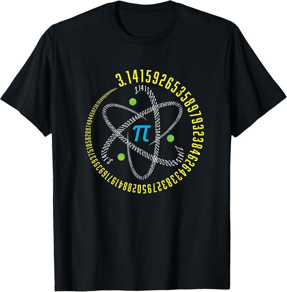 НОВИНКА ОГРАНИЧЕННАЯ! Atom Pi Математика Наука STEM Подарок 3.14 День Пи Футболка - СДЕЛАНО В США